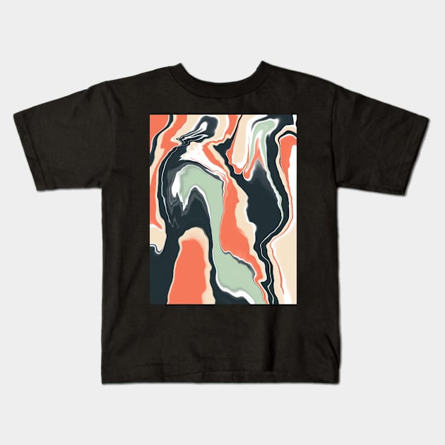 Liquid abstract painting 89 Kids T-Shirt by mmartabc